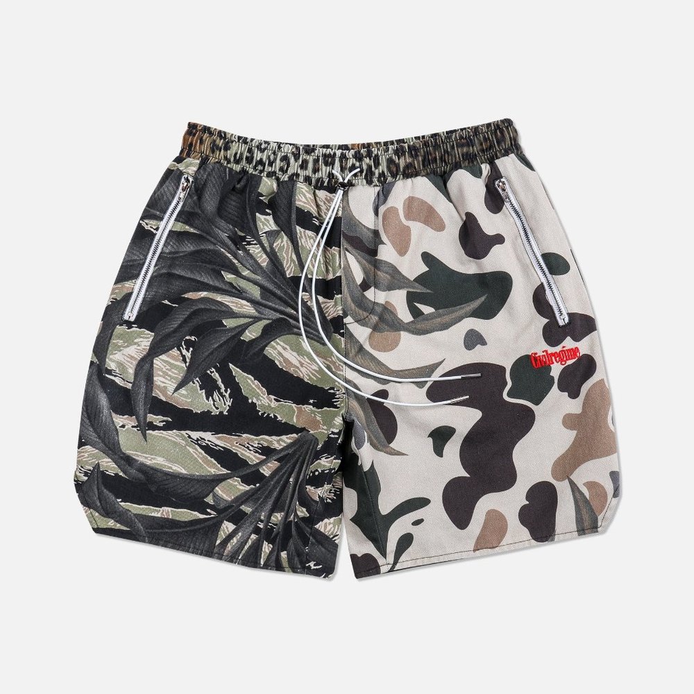 Civil Regime Walk Shorts in Jungle Camo - Size Large